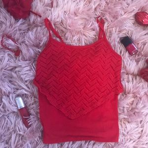 A red tang top. Pretty and soft!